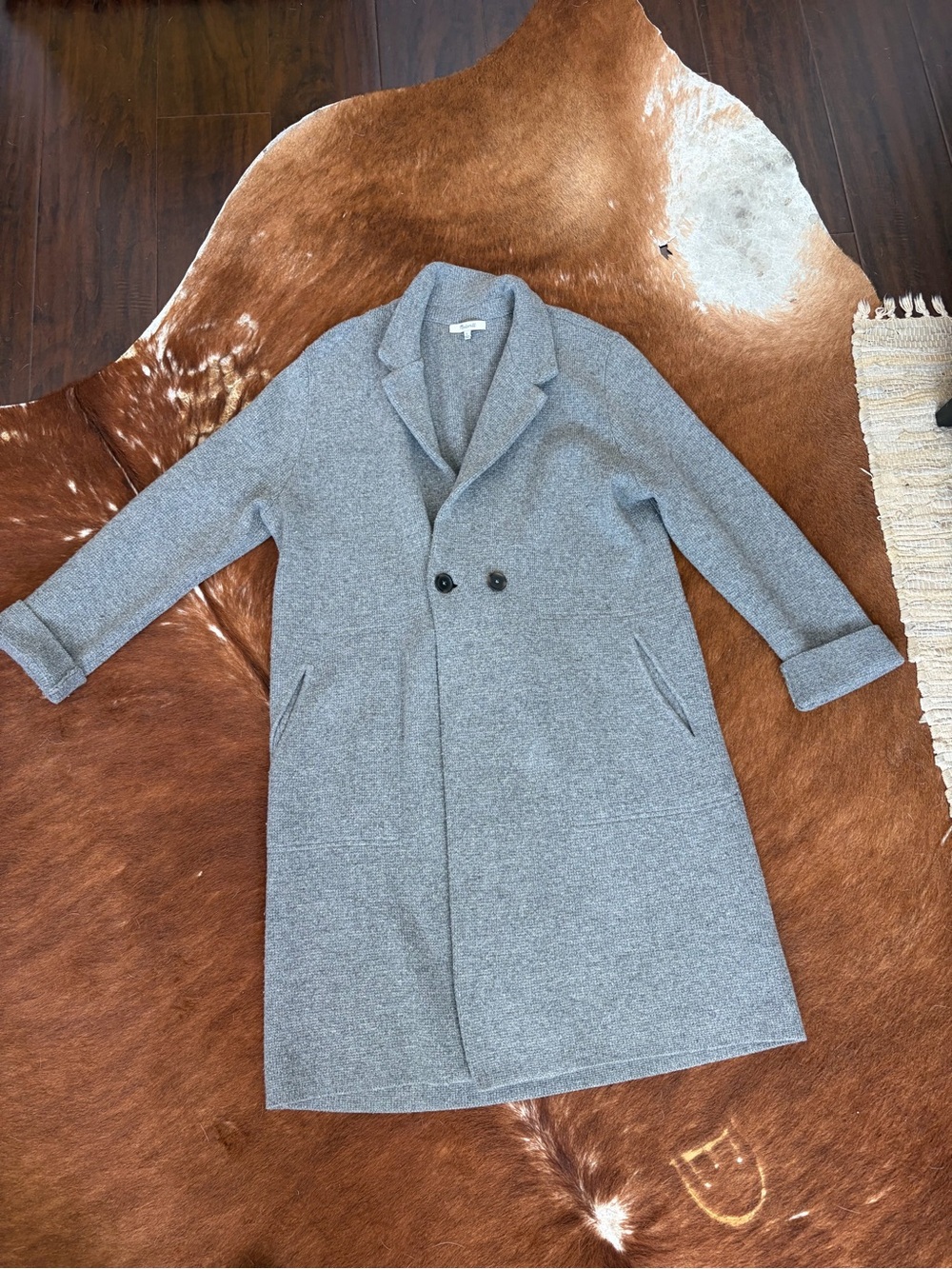 Madewell Men's Light Gray Wool Pea Coat